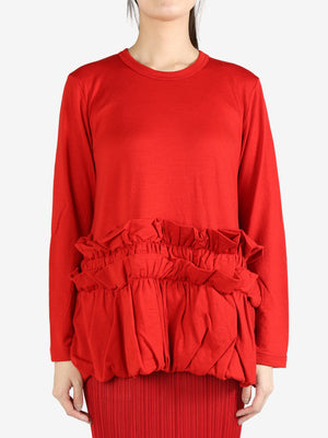 COMME DES GARCONS COMME DES GARCONS - Women Ruffled Long Sleeve T-shirt