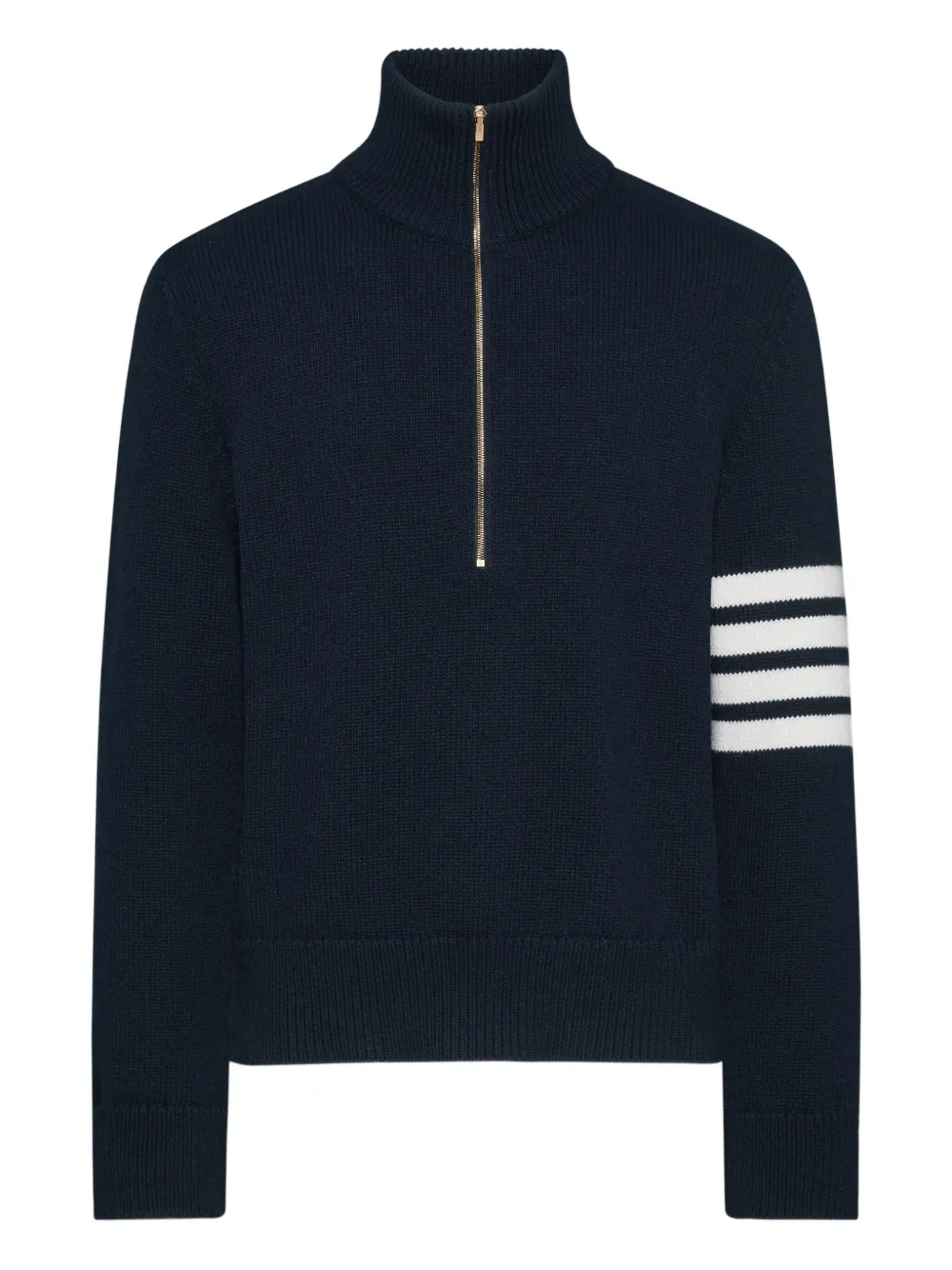 navy knitwear, front view