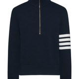 navy knitwear, front view