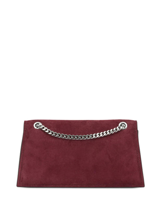 Burgundy bag, front view