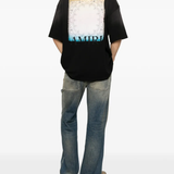 Black t-shirt, back view