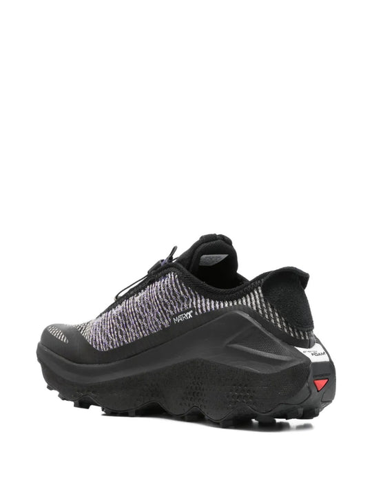 Black sneakers, back view