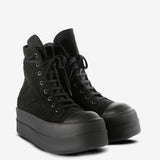 Black sneaker, front view