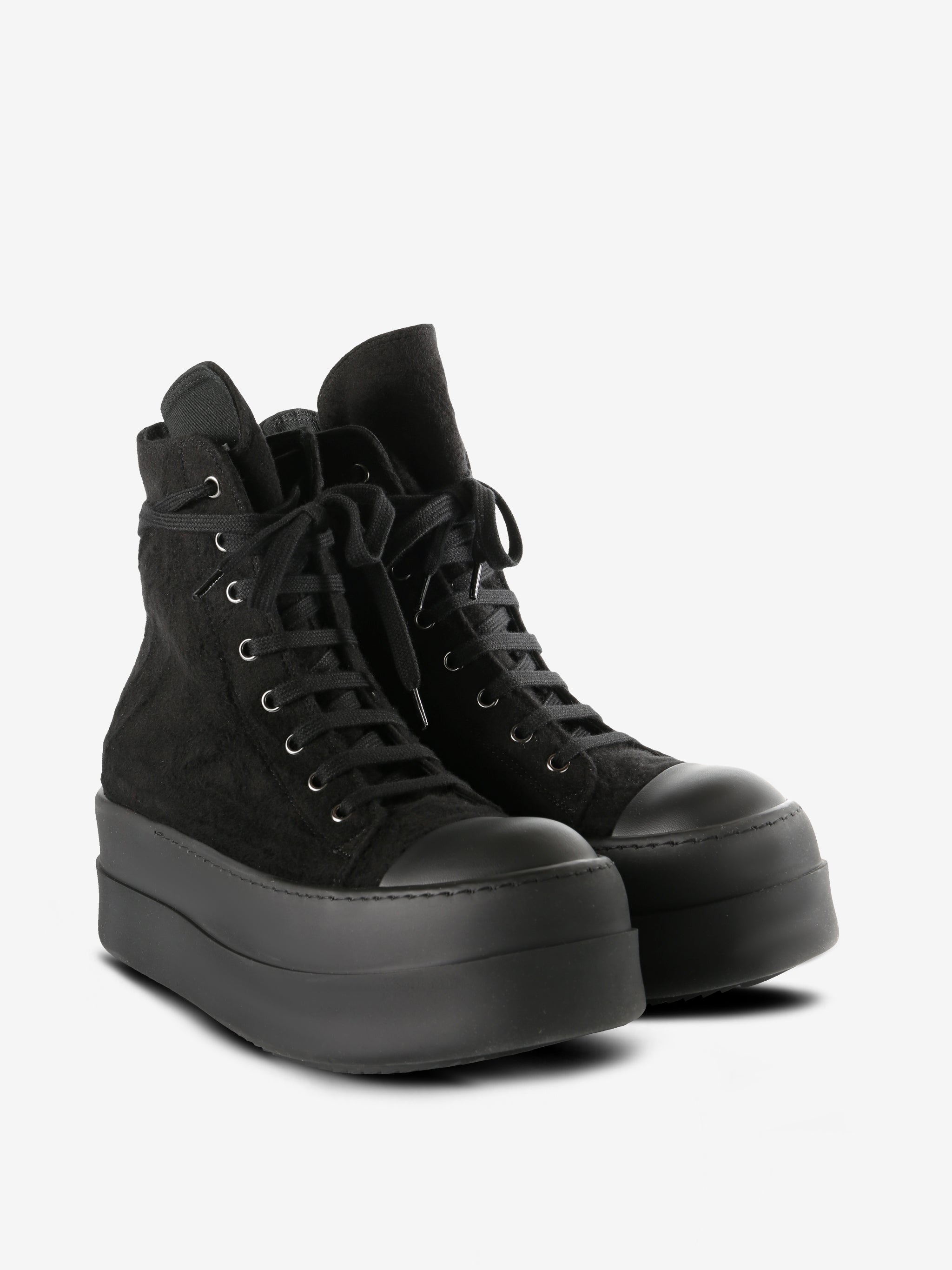 Black sneaker, front view