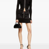 Black knitwear, full body view