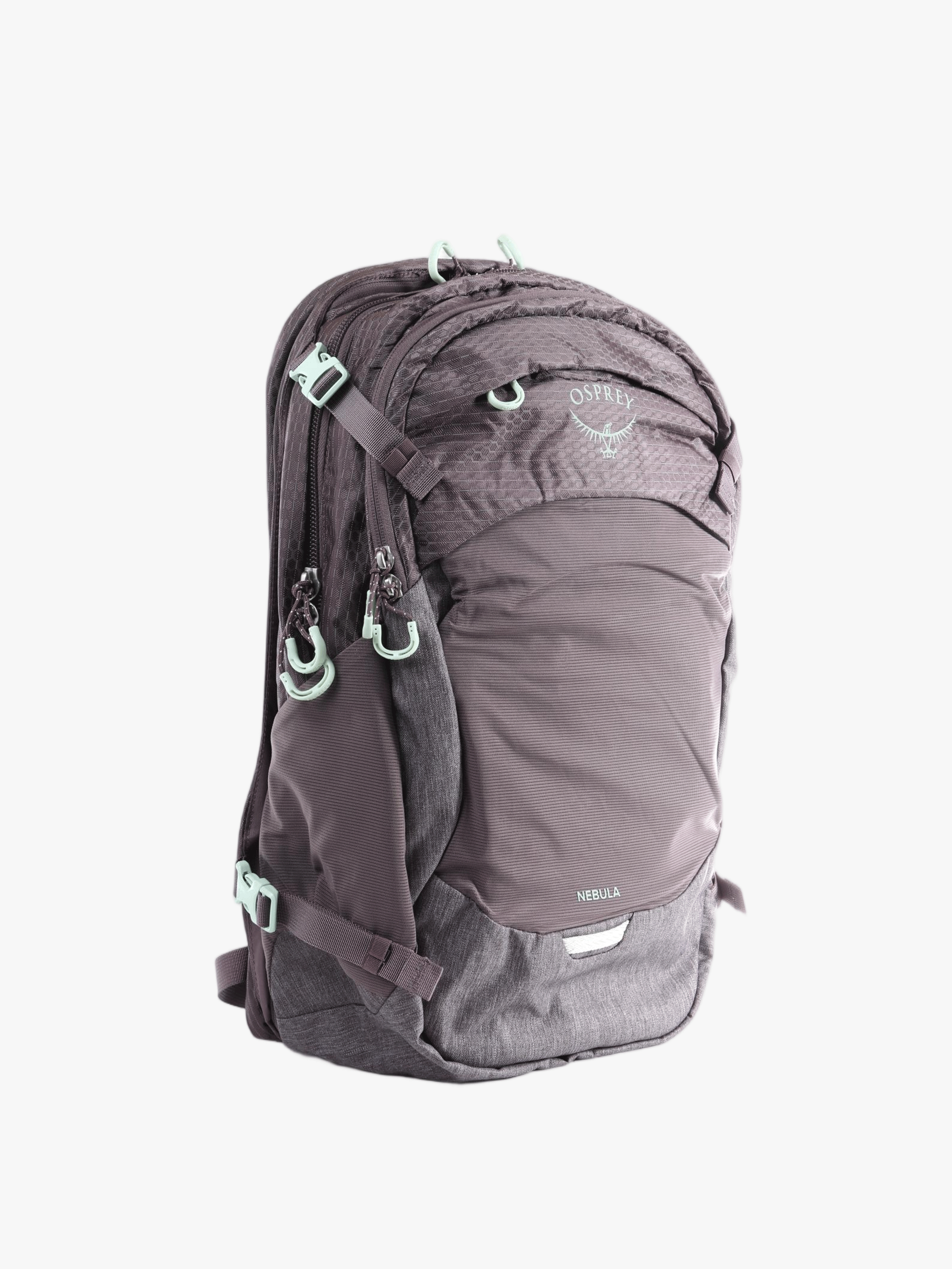 Purple bag, front view