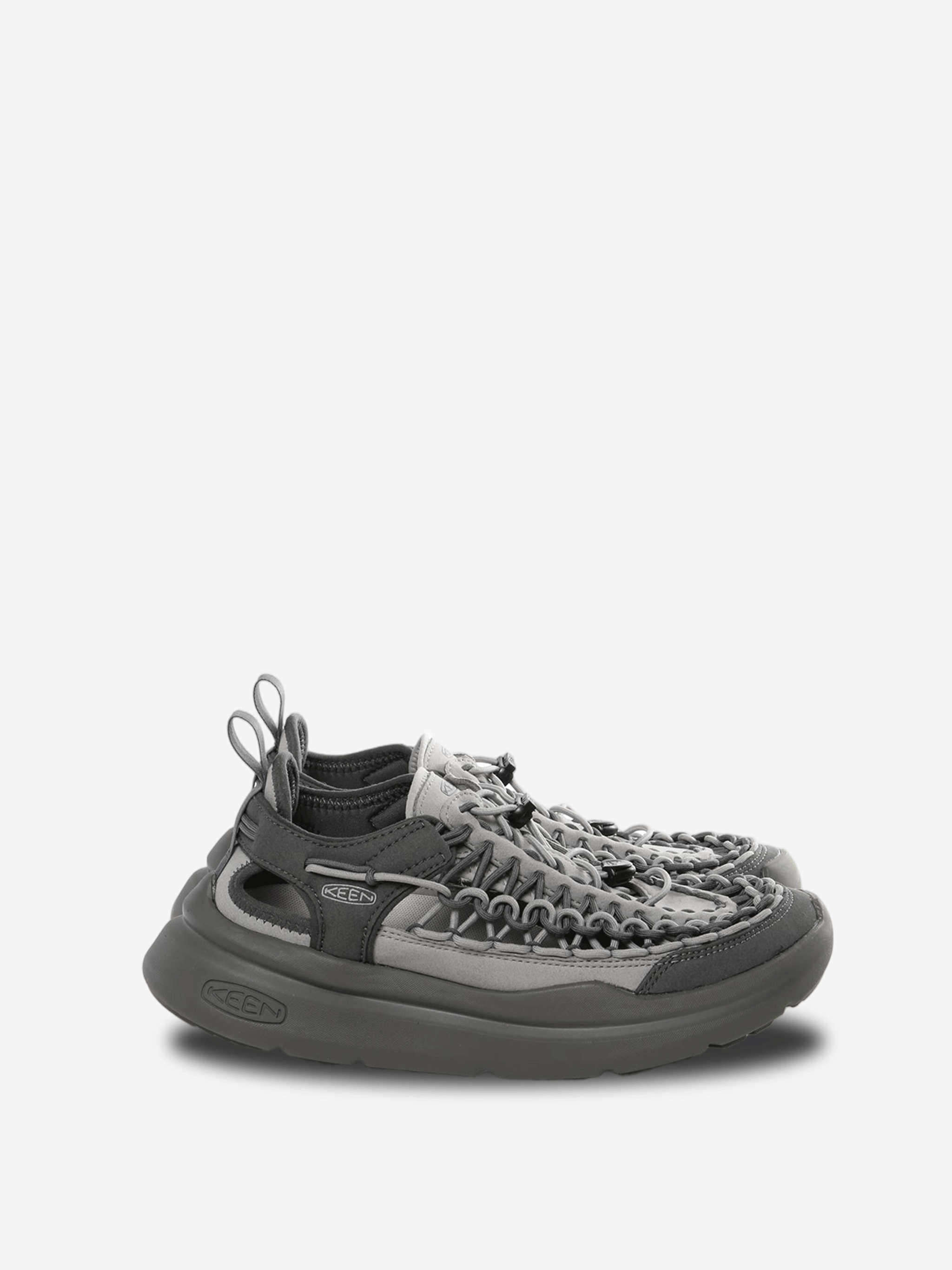 Grey sneakers, front view