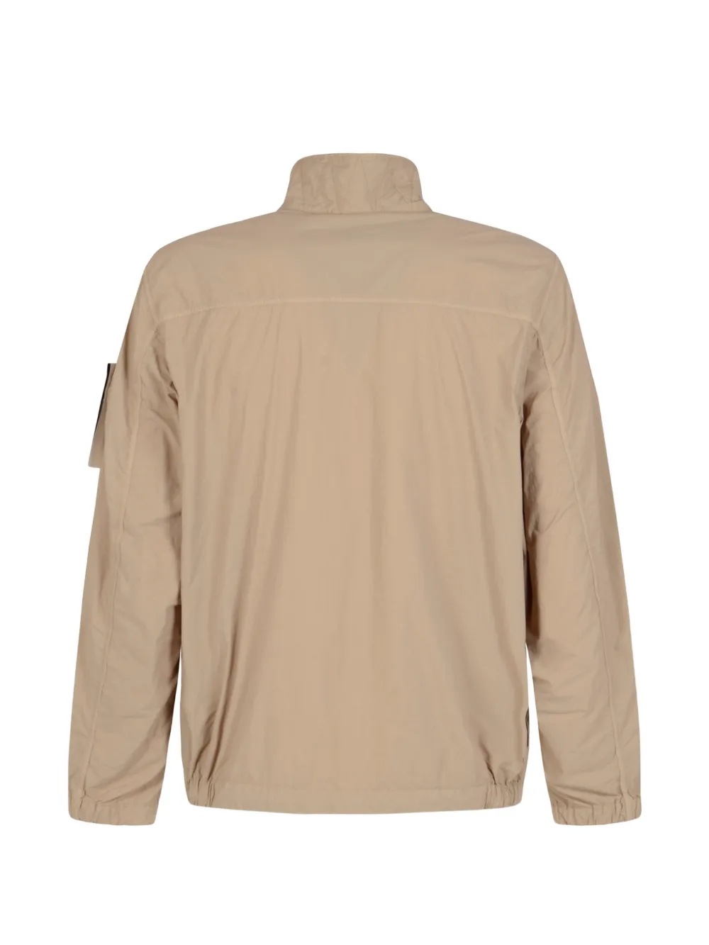 Tan jacket, back view