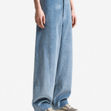 Blue pants, full body view