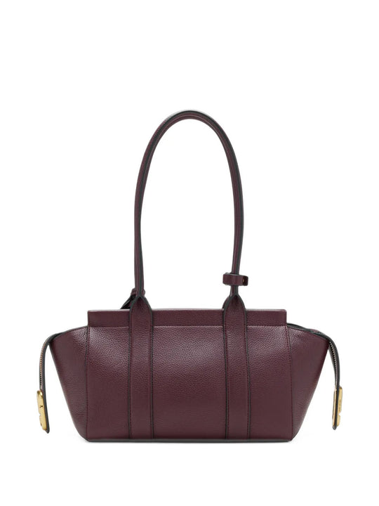 Burgundy bag, front view
