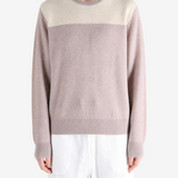 Tan hoodie, full body view