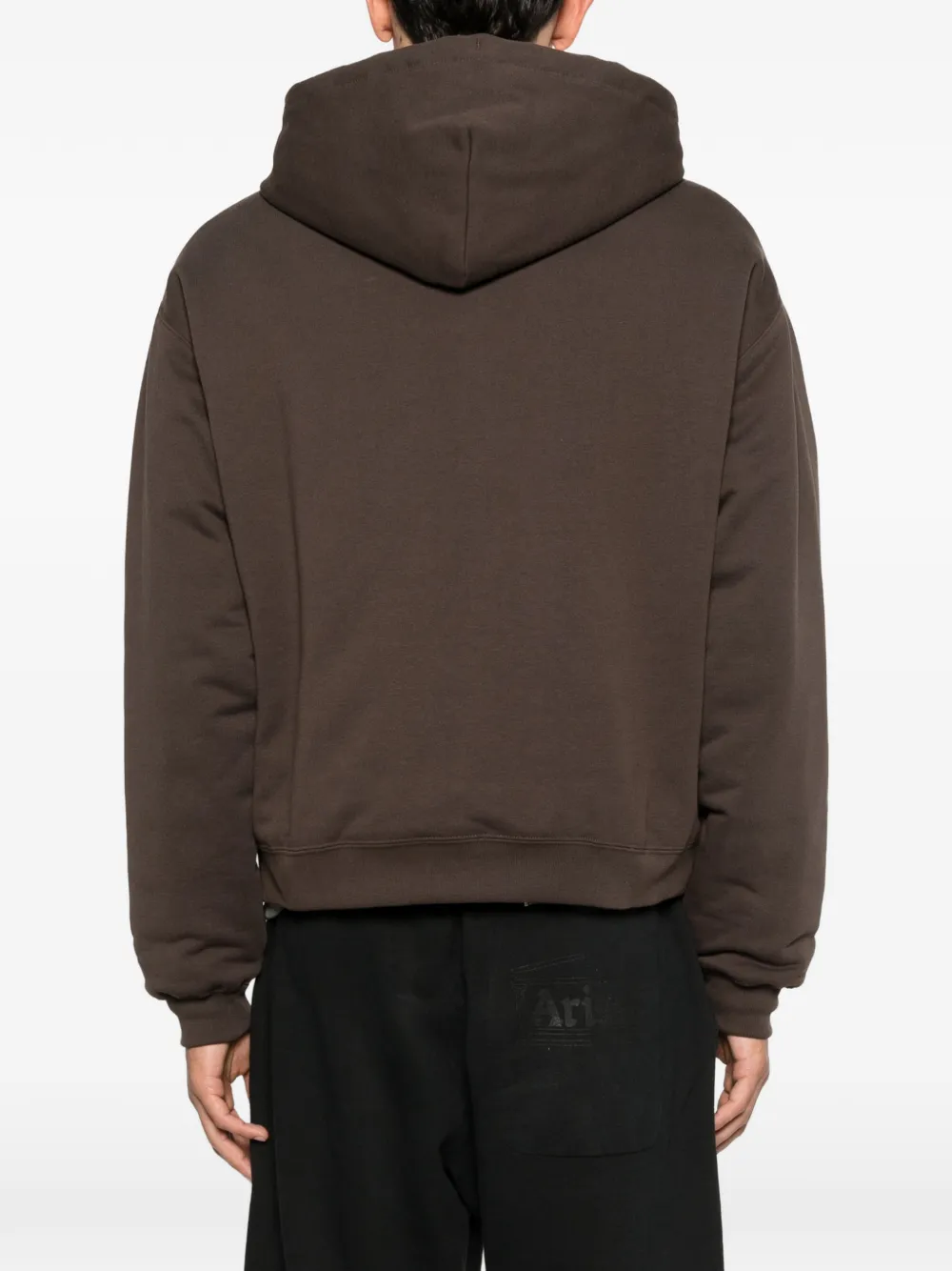 Brown jacket, full body view