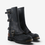 Black boots, front view