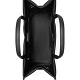 Black tote bag,top view