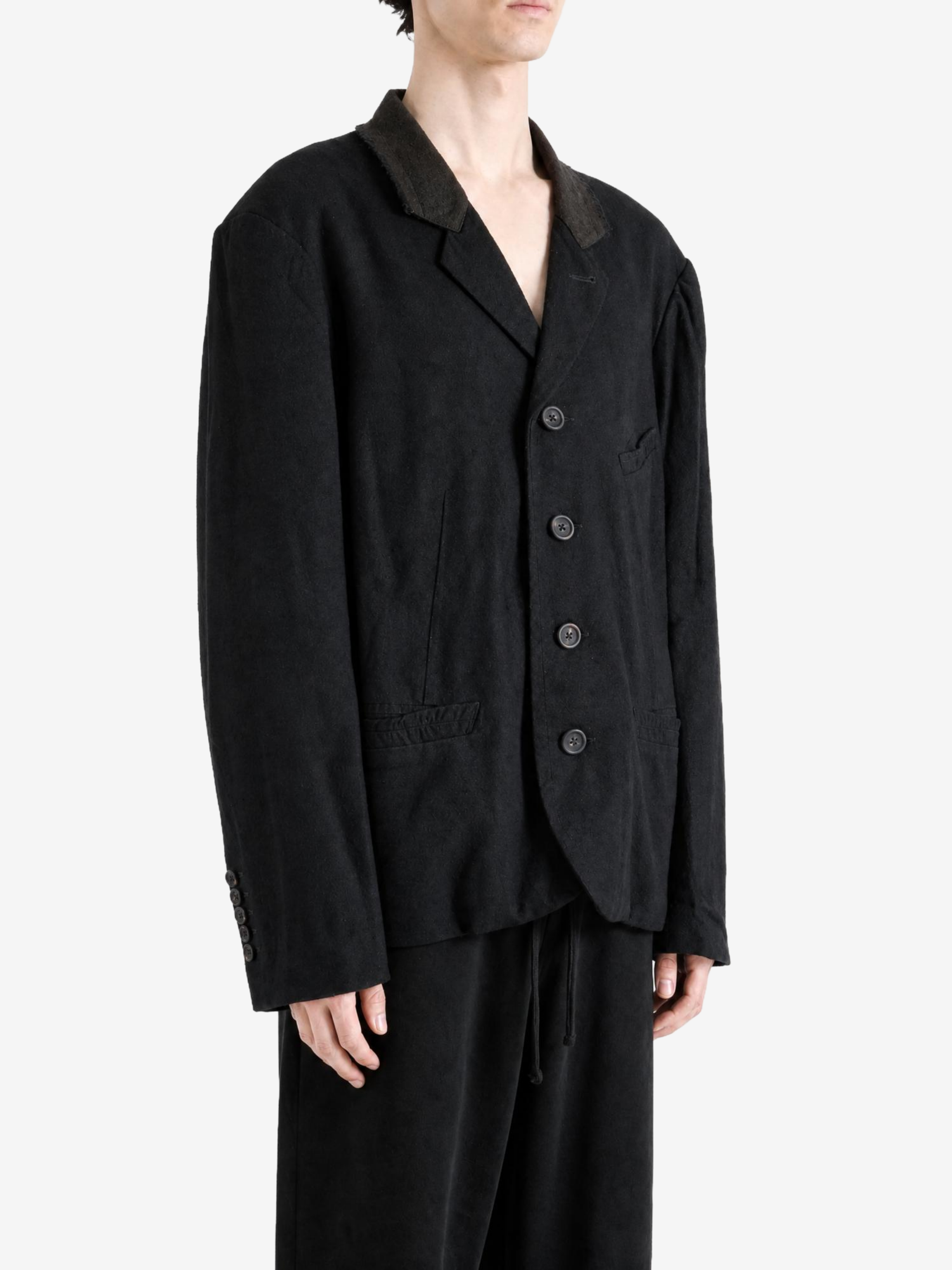 Black blazer, full body view