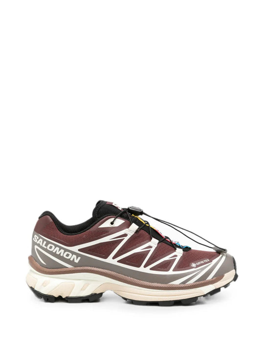 Burgundy shoes, front view