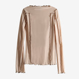 Tan shirt, front view