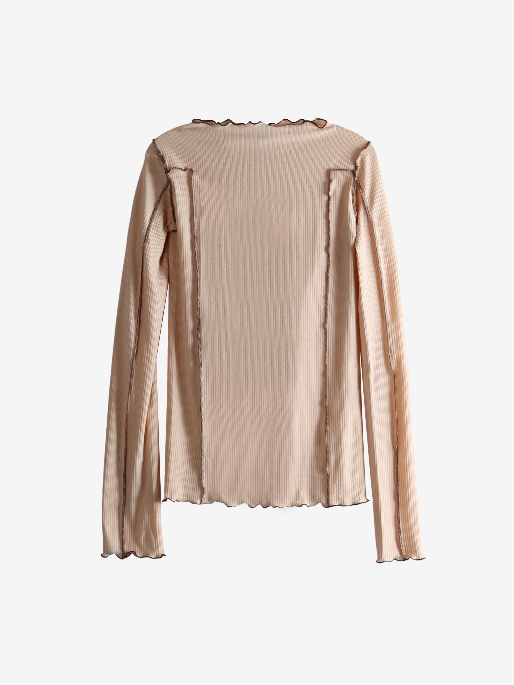 Tan shirt, front view