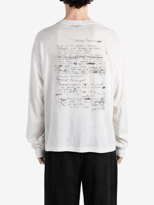 Tan t-shirt, full body view