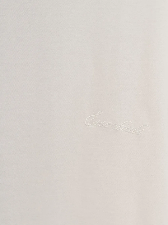 Close up of white t-shirt, showing texture of the Cotton fabric