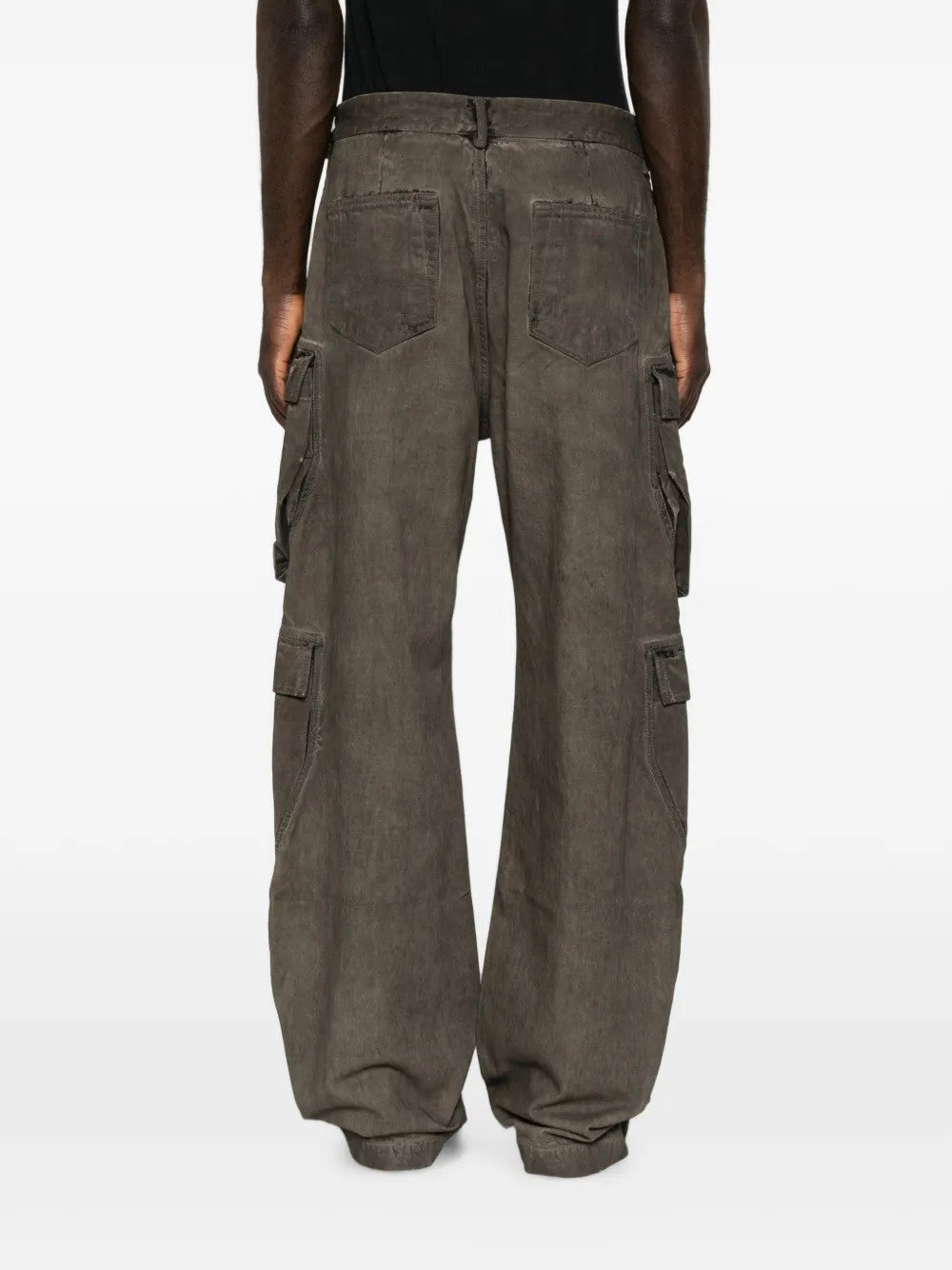 Grey jeans, full body view