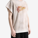 Tan t-shirt, full body view