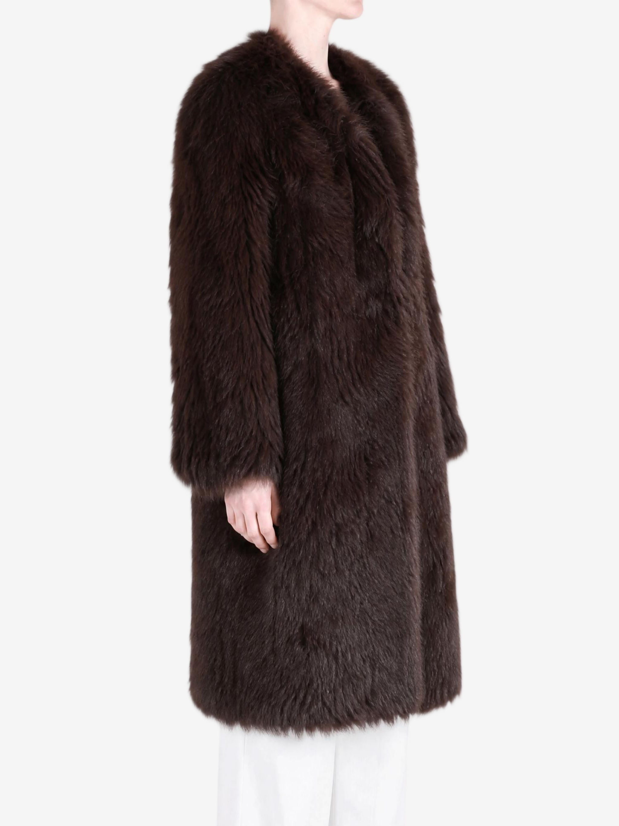 Brown jacket, full body view