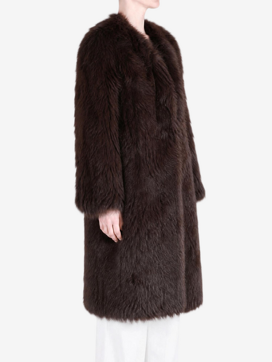 Brown jacket, full body view