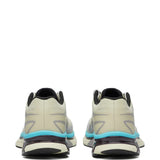Tan sneakers, back view