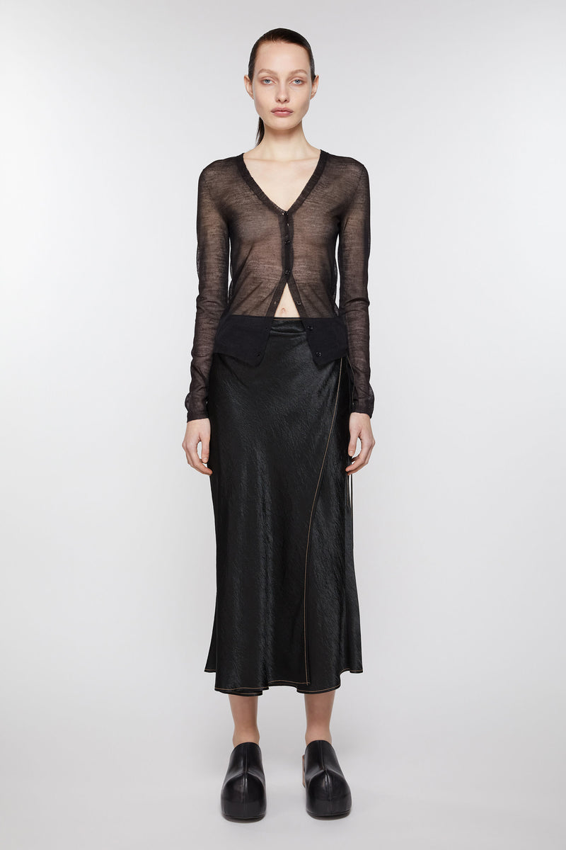 ACNE STUDIOS - Women Satin Wrap Skirt