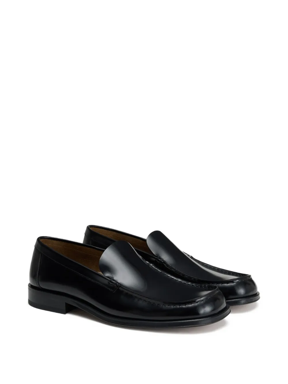 black loafers-mules,side view