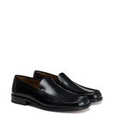 black loafers-mules,side view