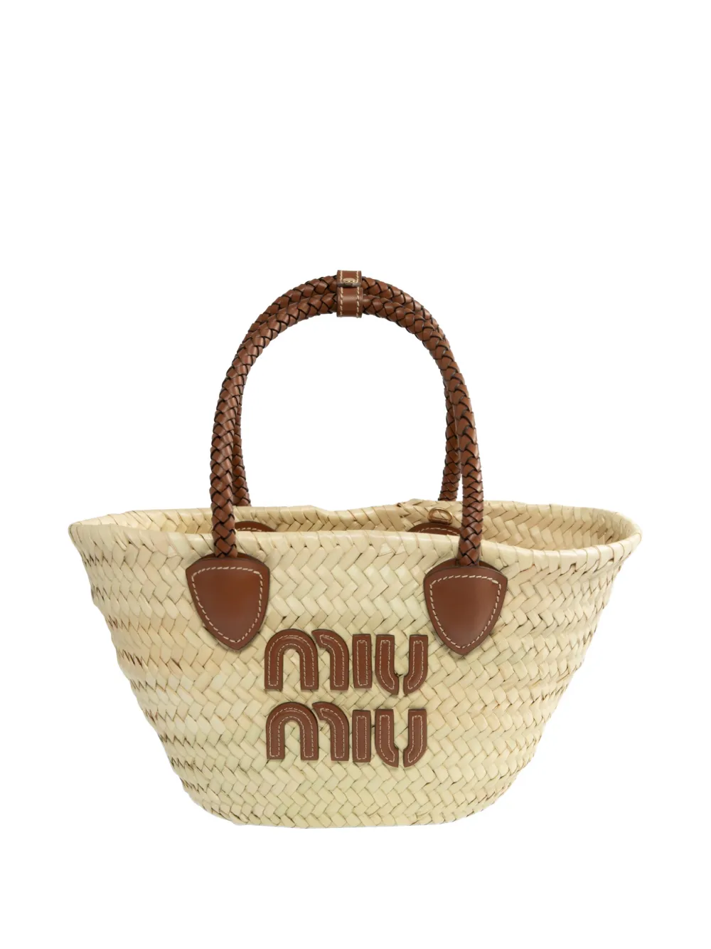 Tan bag, front view