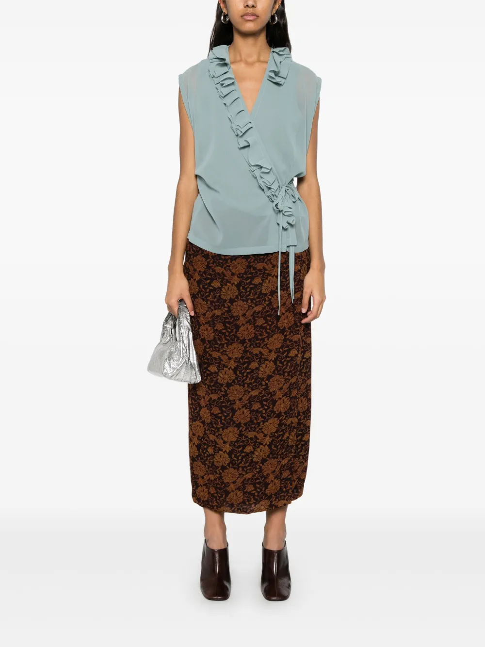 DRIES VAN NOTEN - Women Silk Wrap Skirt