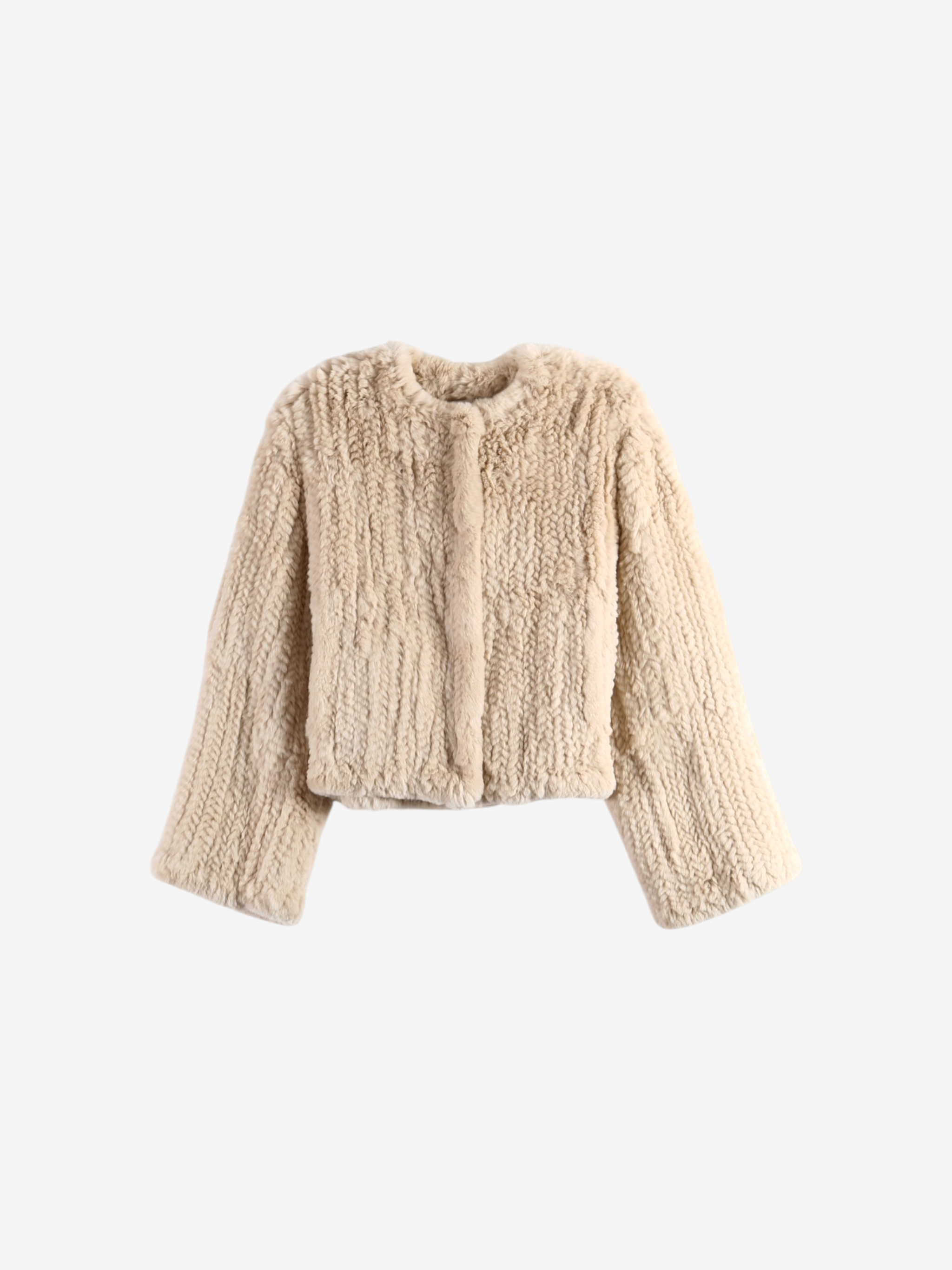 Tan jacket, front view