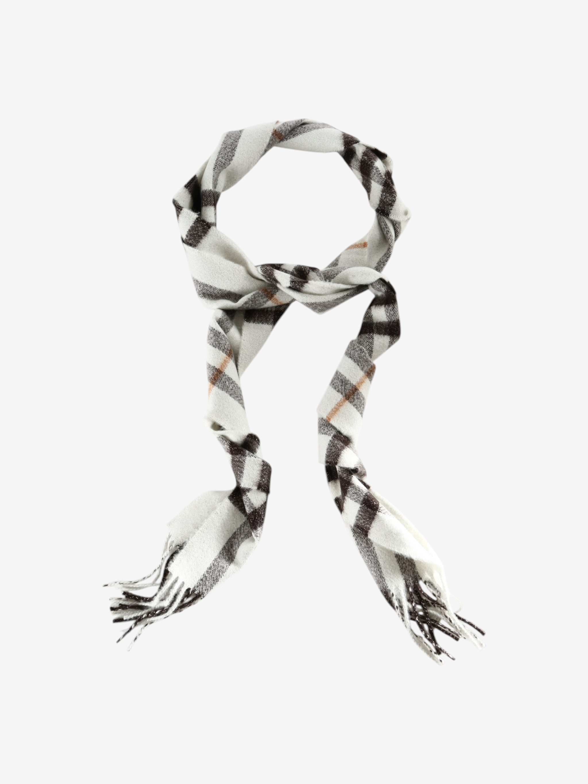 White scarf, front view