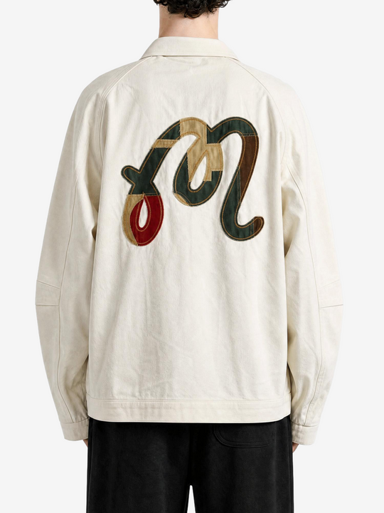 Tan jacket, full body view