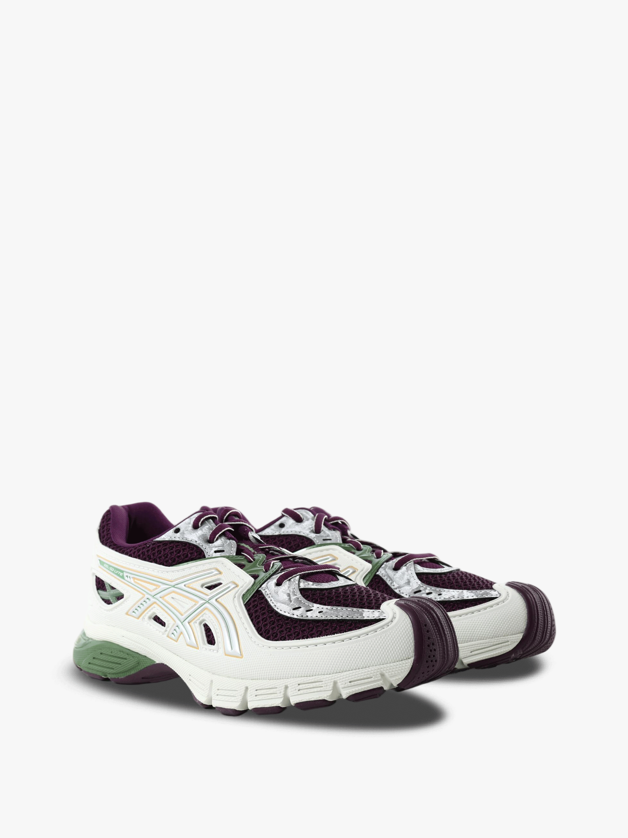 Purple shoes, front view