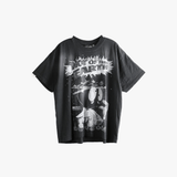 Black t-shirts, front view