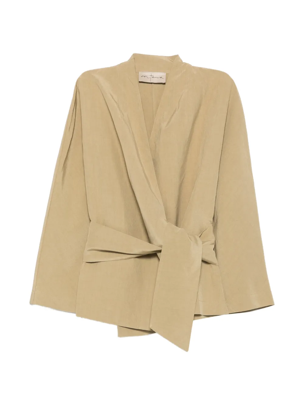 Tan jacket, front view