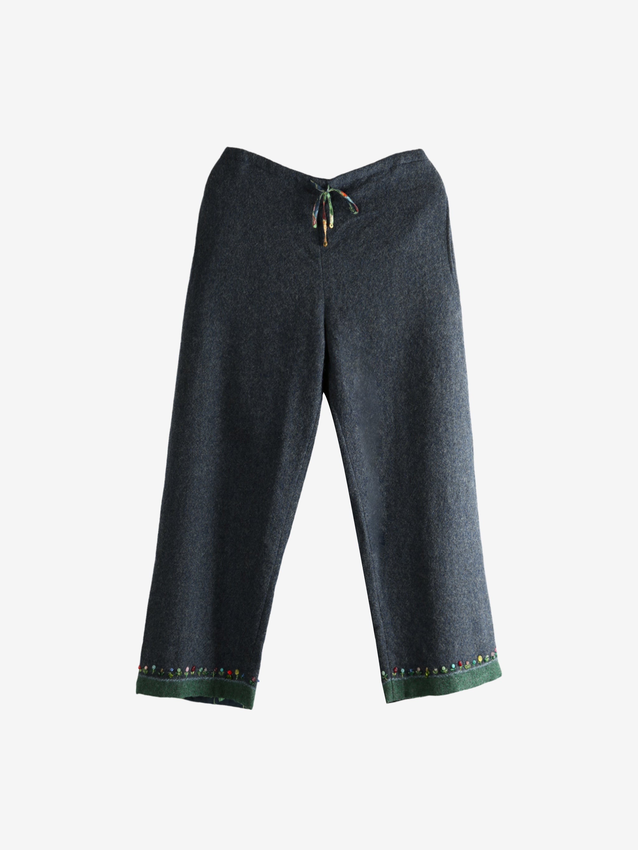 Navy pants, front view