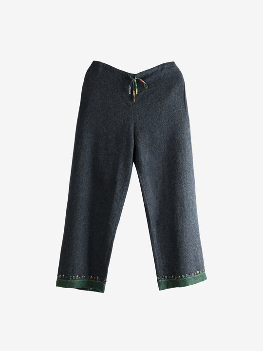 Navy pants, front view