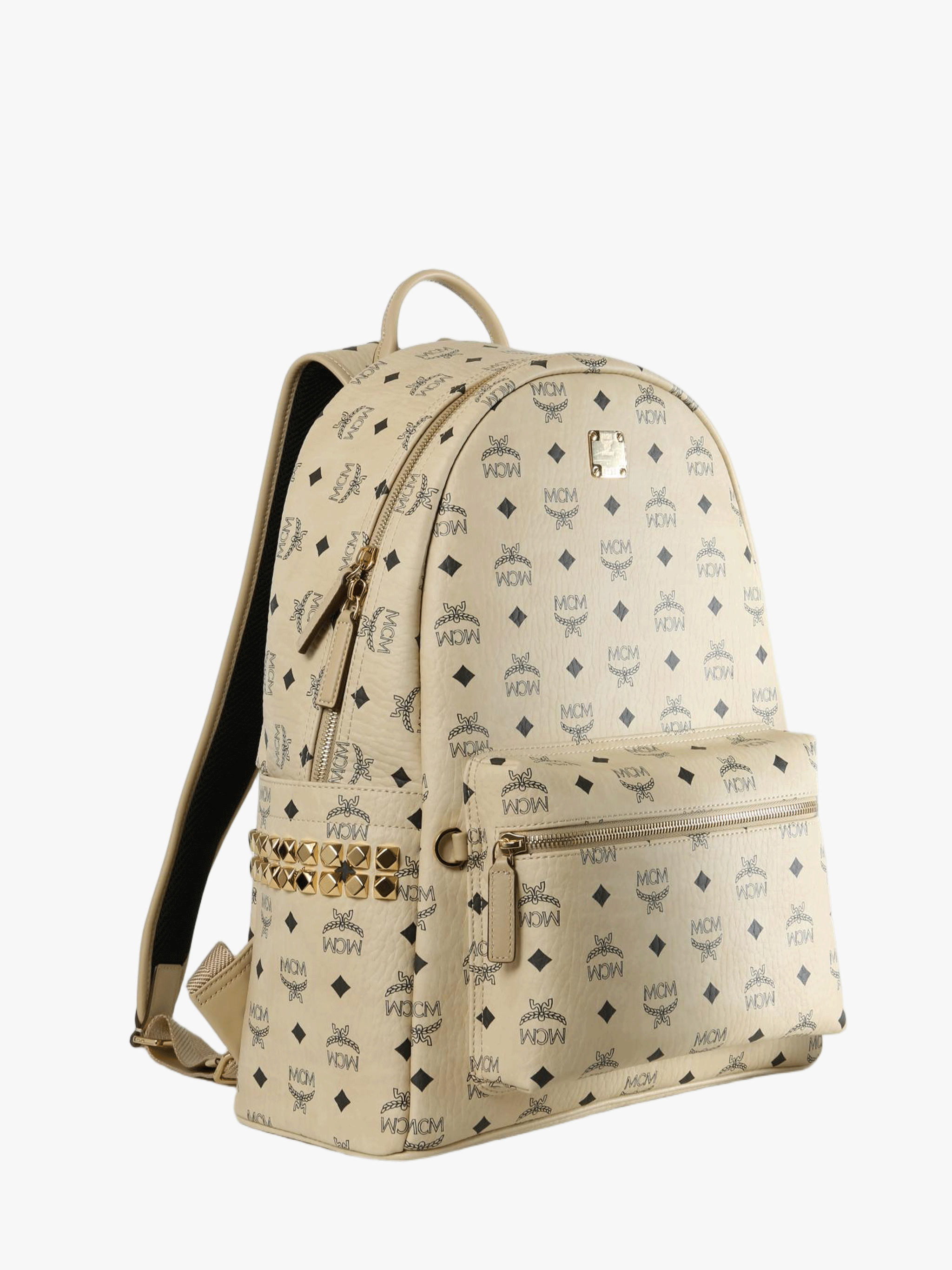 Tan bag, front view