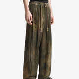 Brown pants, full body view