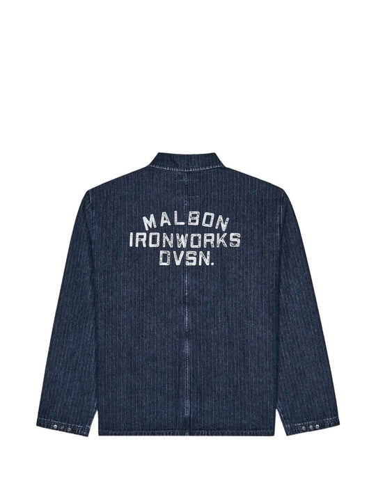 Navy jacket, back view