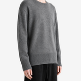 Grey knitwear, front view