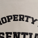 Close up of  Tan sweat-hoodies, showing texture of the cotton and polyester fabric