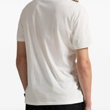 white t-shirts worn by a person,showing the t-shirts fit