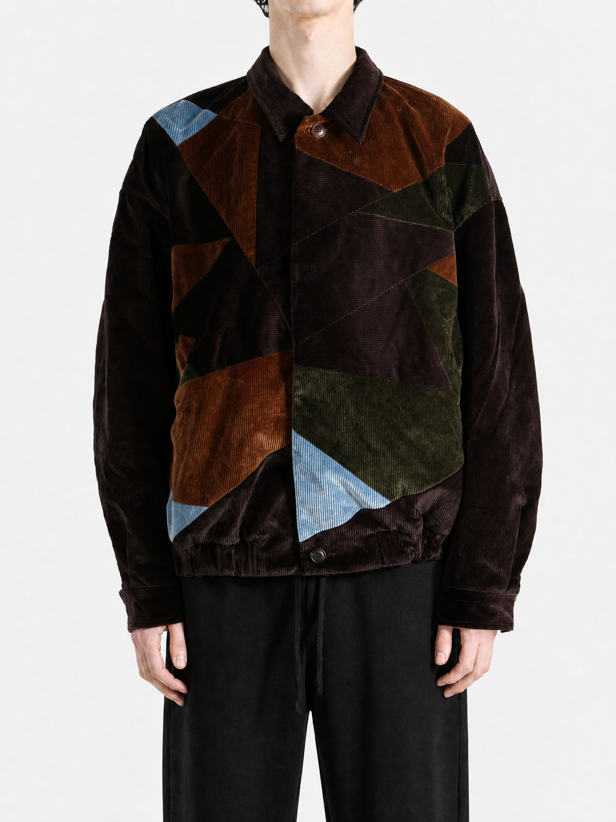 Brown jacket, full body view
