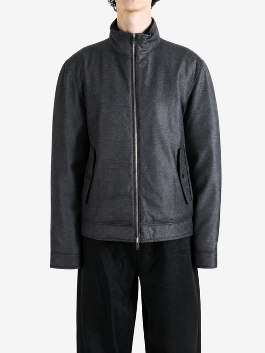 Grey jacket, full body view